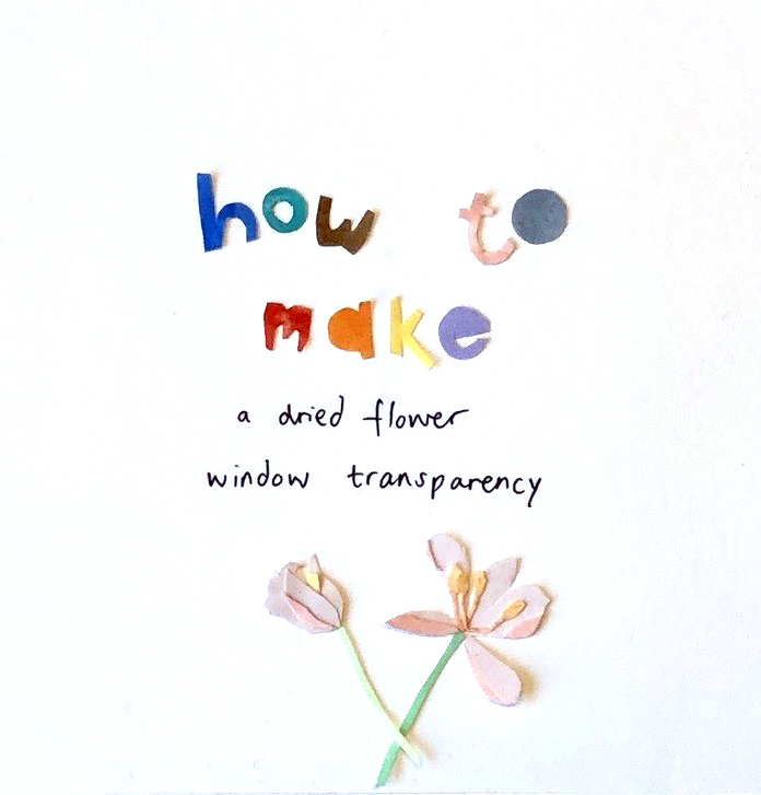 How to make a dried flower window transparency